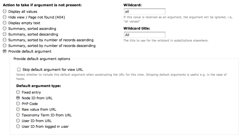 configuring argument